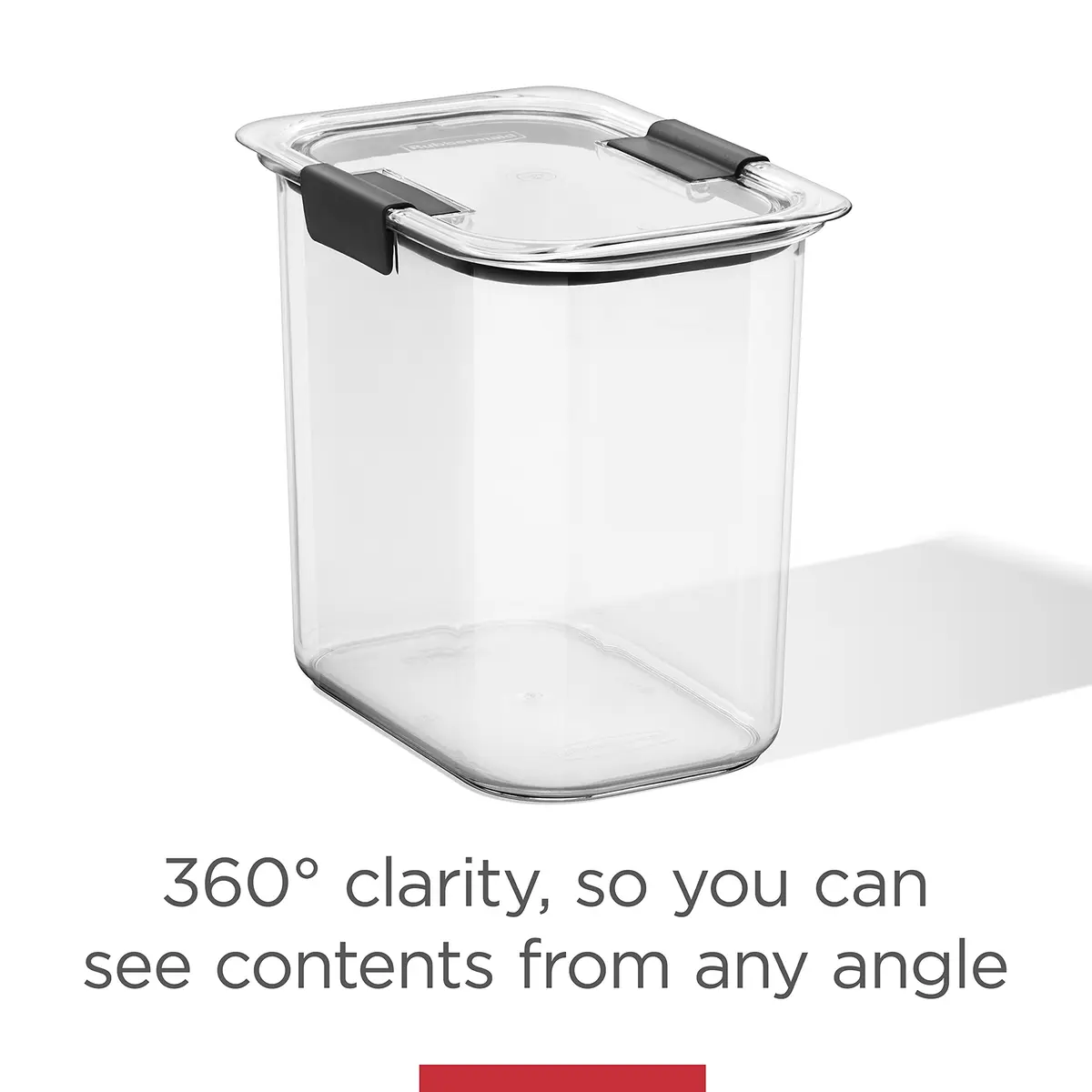 Rubbermaid Brilliance 12-Cup Airtight Food Storage Container | Clear/Grey, BPA-Free, Leak-Proof, Stackable - view 9