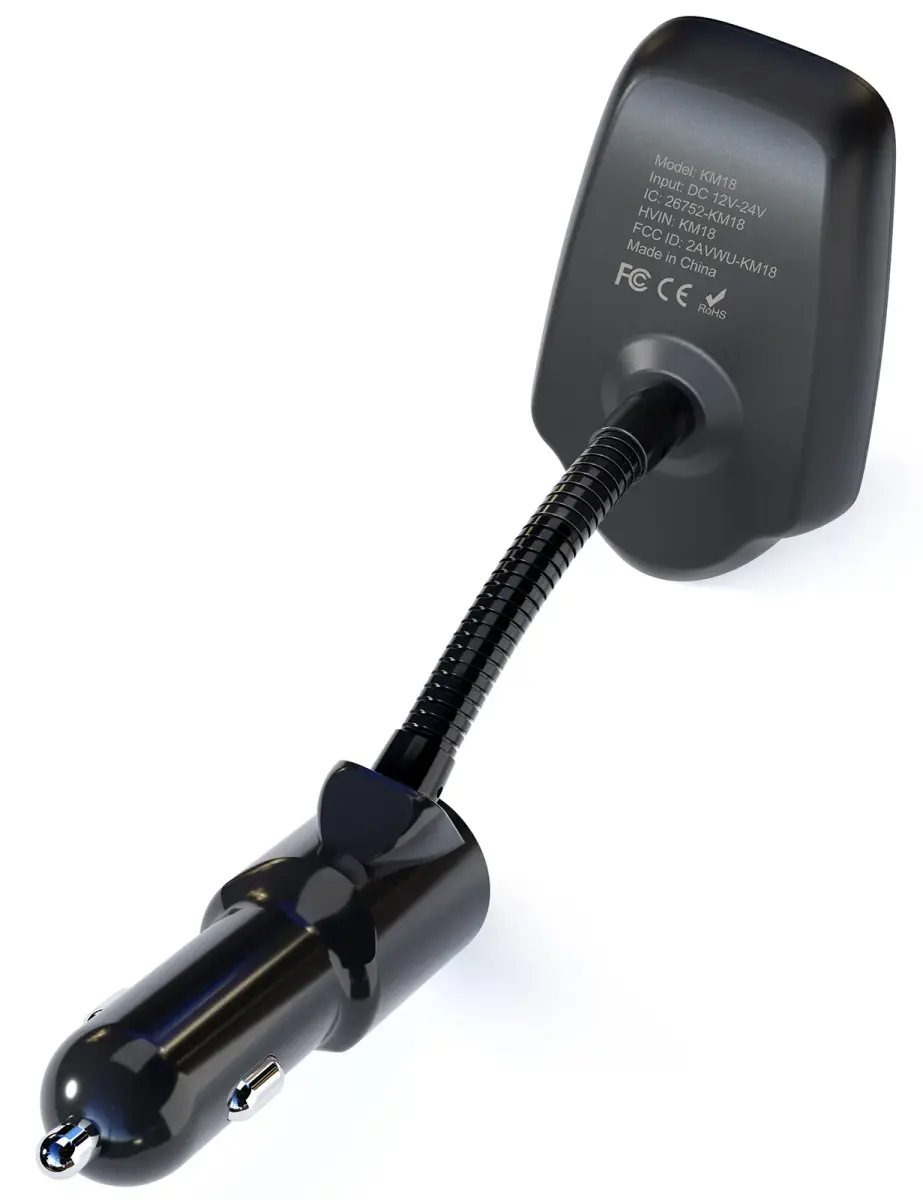 Nulaxy KM18 Bluetooth 5.0 Car Adapter FM Transmitter with 1.44" LCD Screen & Voltmeter | 12V-24V Compatible - view 4