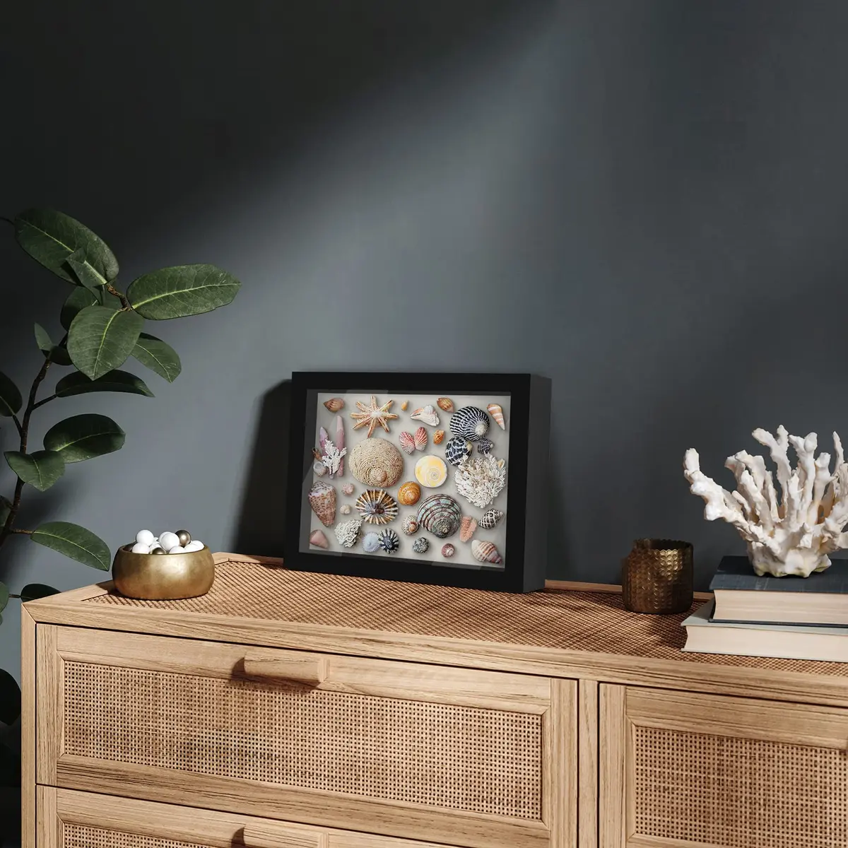 Americanflat Shadow Box Frame 8x10 Inches Engineered Wood Black | Elegant Display for Memories - view 5