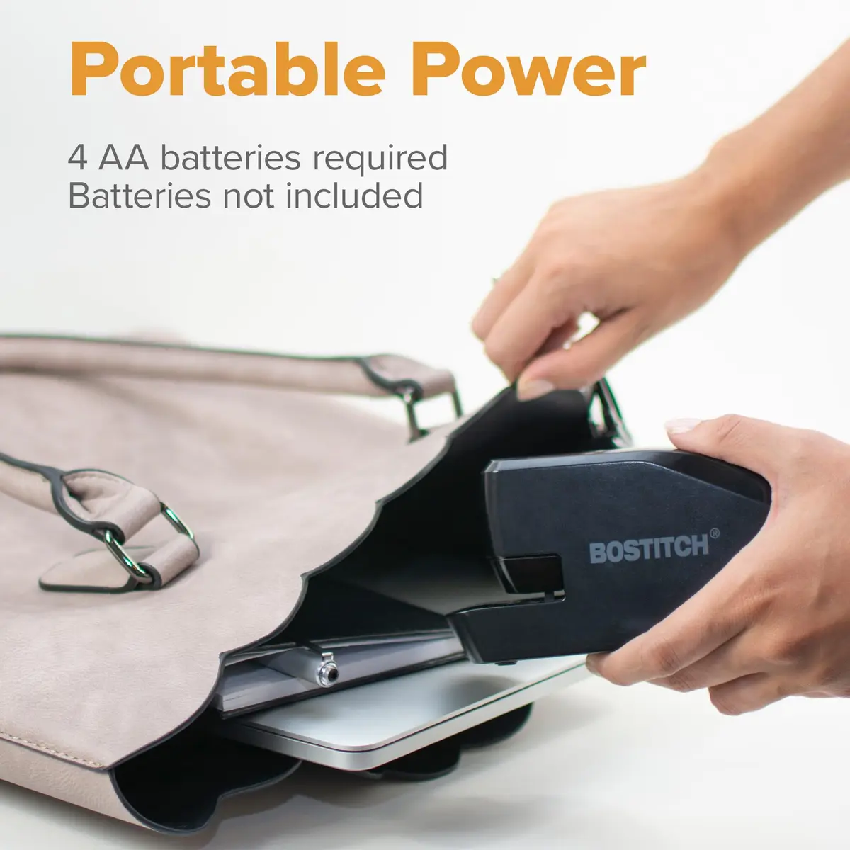 Bostitch Office Portable Electric Stapler 20 Sheets | AC or Battery Powered Black - view 5