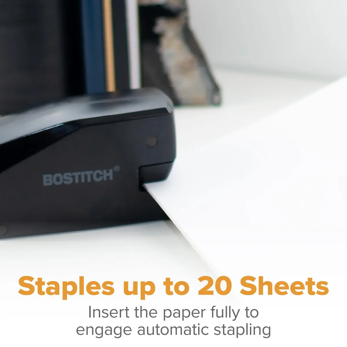 Bostitch Office Portable Electric Stapler 20 Sheets | AC or Battery Powered Black - view 7