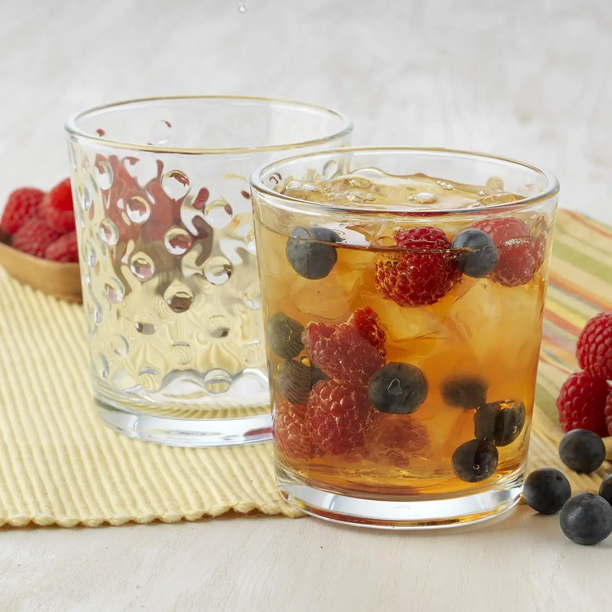 Libbey Awa Polka Dot Tumbler & Rocks Glass Set of 16 | Durable, Dishwasher Safe Drinkware for Everyday Use - view 8