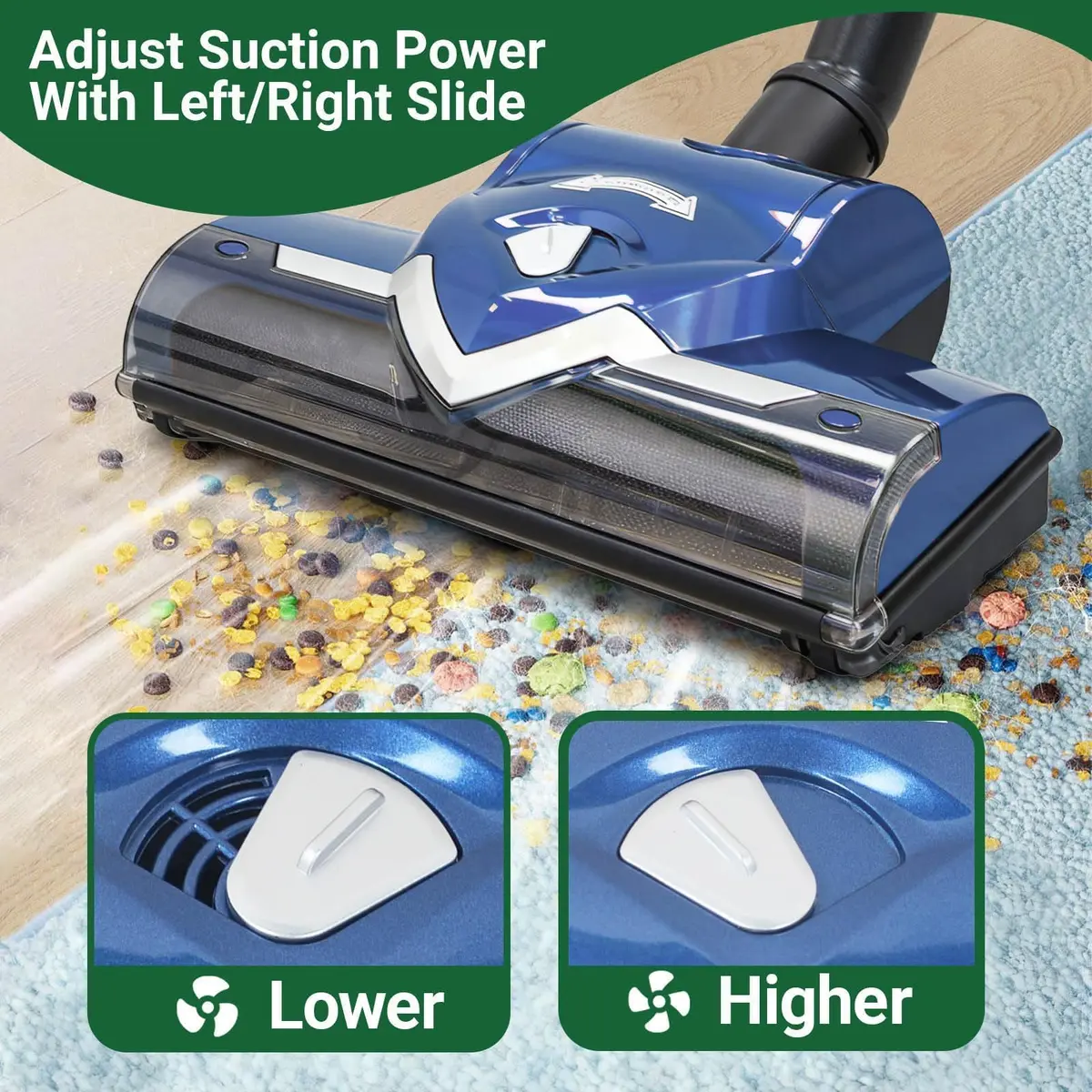 EZ SPARES 1-1/4" Universal Floor Brush, 32mm Vacuum Head, Blue | Compatible with Most Central Vacuums - view 4
