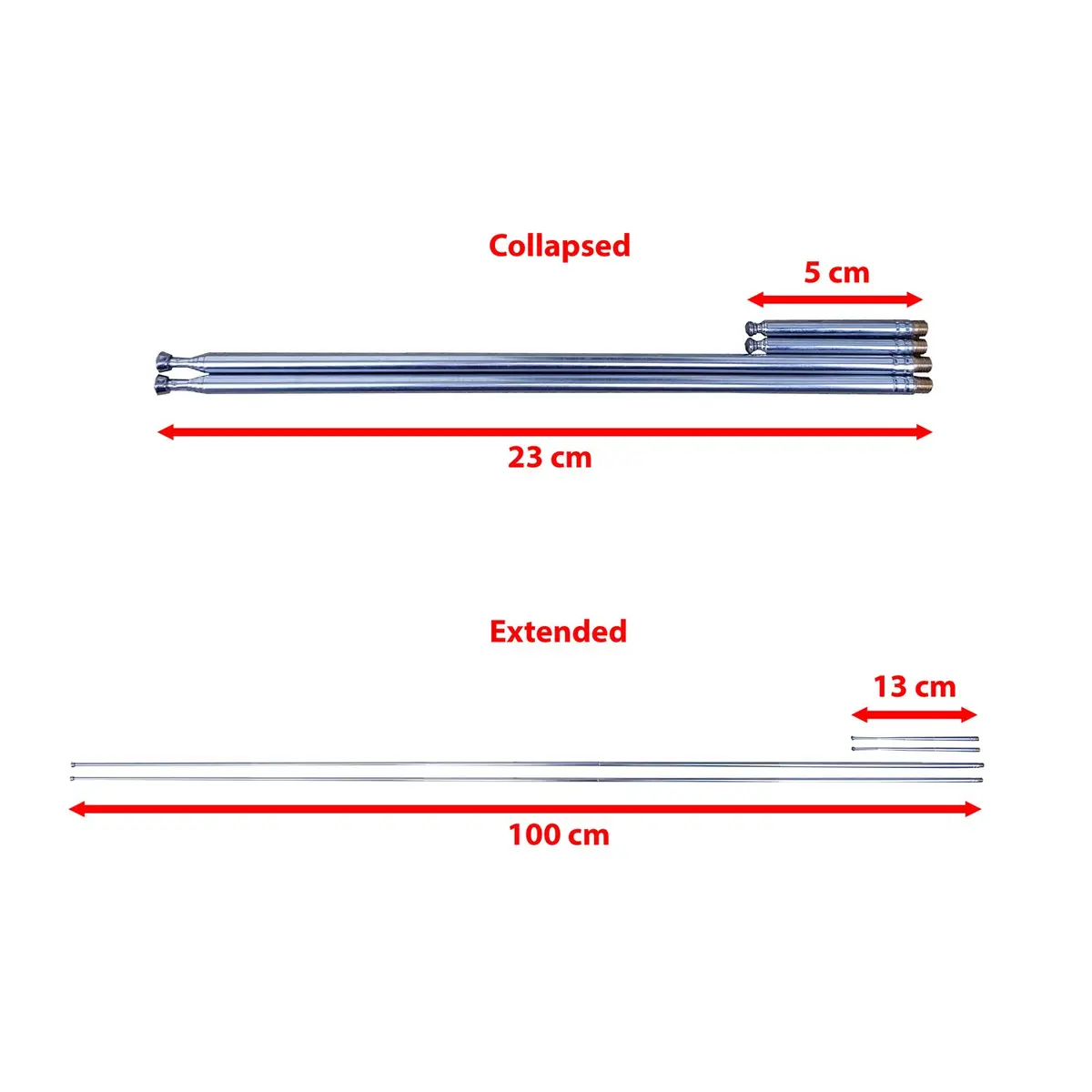 RTL-SDR Blog Multipurpose Dipole Antenna Kit | 3m Extension, Telescopic & Mounts, Black - view 2