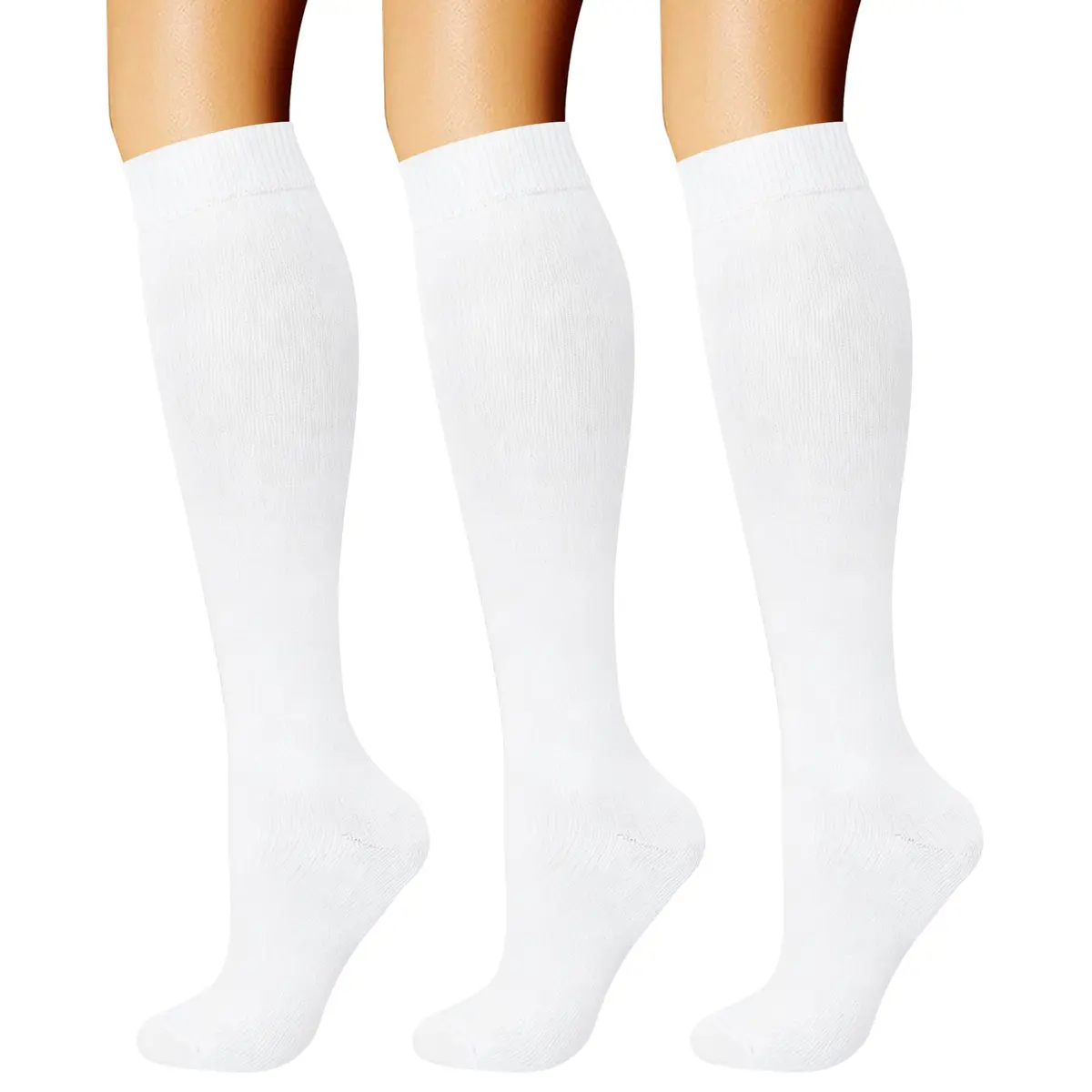 CHARMKING Compression Socks for Women & Men Circulation 3 Pairs | 15-20 mmHg Support for Athletic & Daily Use - main product image