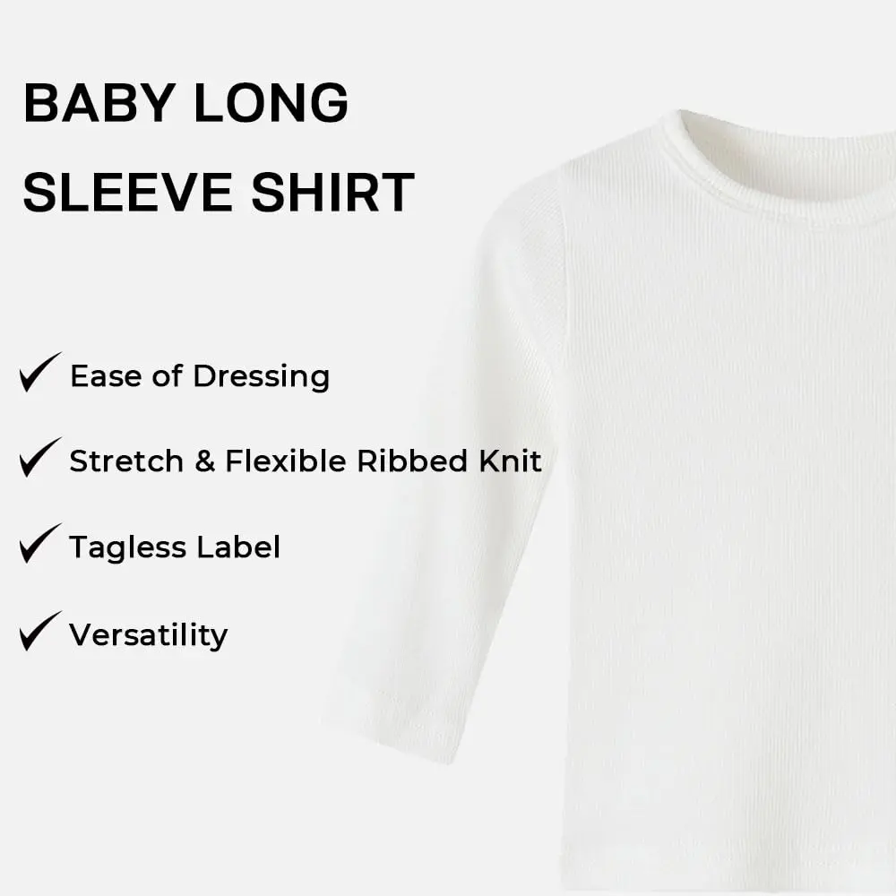 Enfants Chéris Toddler Long Sleeve T Shirt 24 Months Cream White | Soft Cotton Baby Top for Boys & Girls - view 6