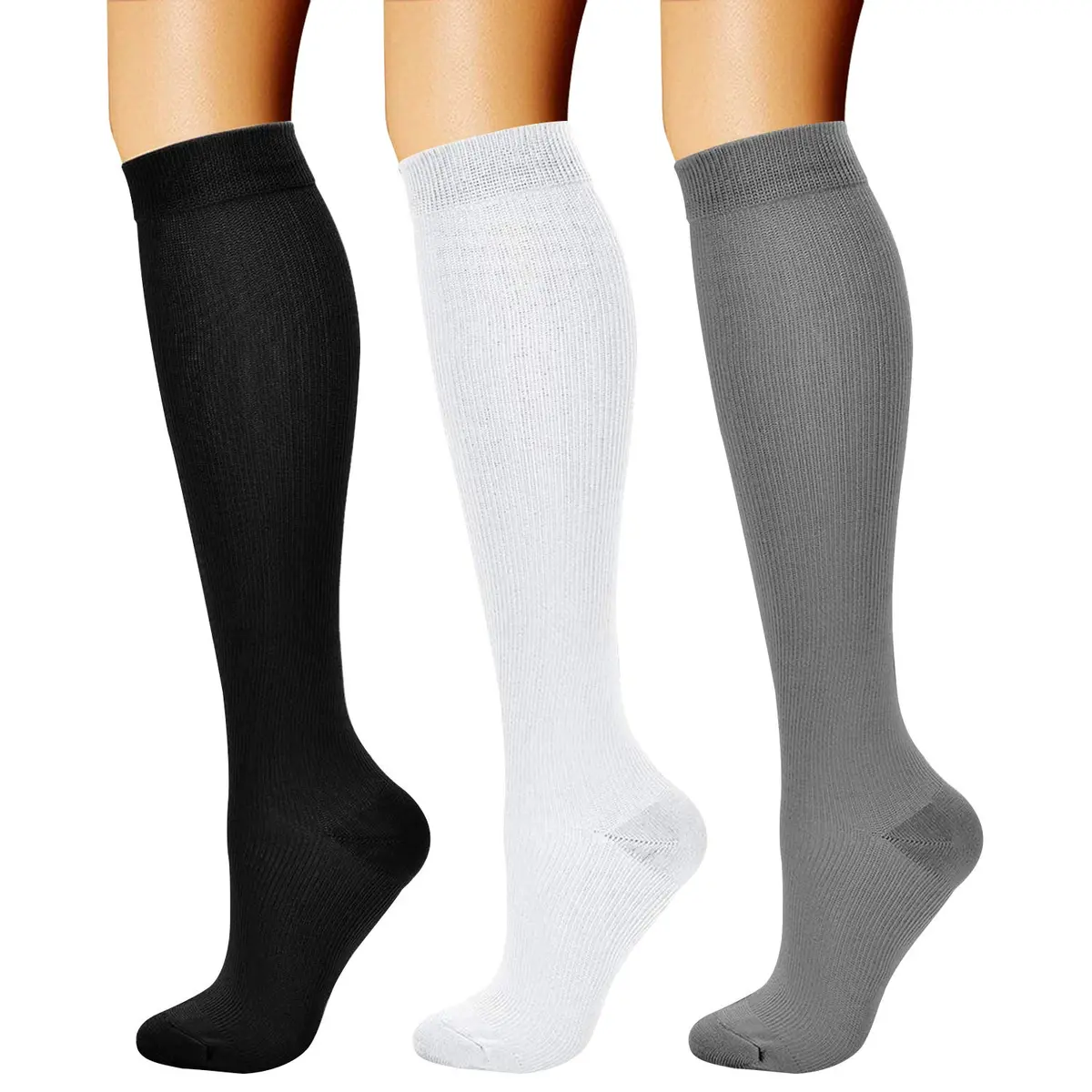 CHARMKING Compression Socks for Women & Men Circulation 15-20 mmHg | Support for Athletic & Daily Use - main product image