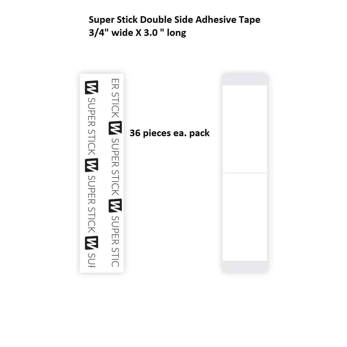 Walker Tape Co. Clear Adhesive Tape 3/4 in x 3 in | Extended Wear, Skin-Friendly - view 2