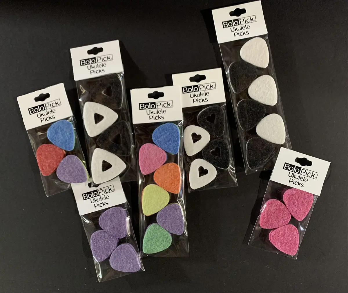 BoloPick Felt Ukulele Picks Cute Pink Lemonade 6 Pack | Soft Strum & Precise Picking - view 7