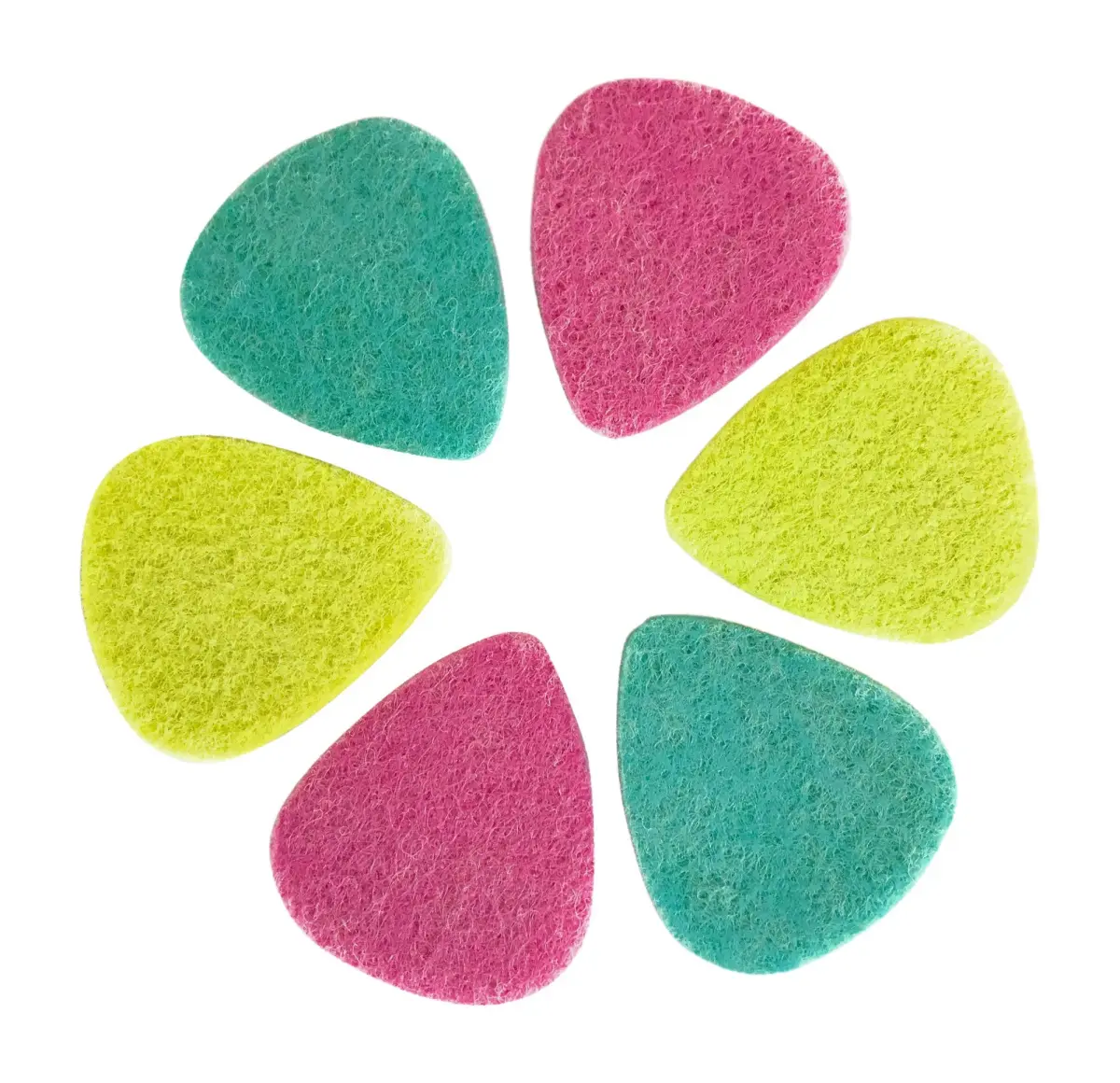 BoloPick Felt Ukulele Picks Cute Pink Lemonade 6 Pack | Soft Strum & Precise Picking - view 3