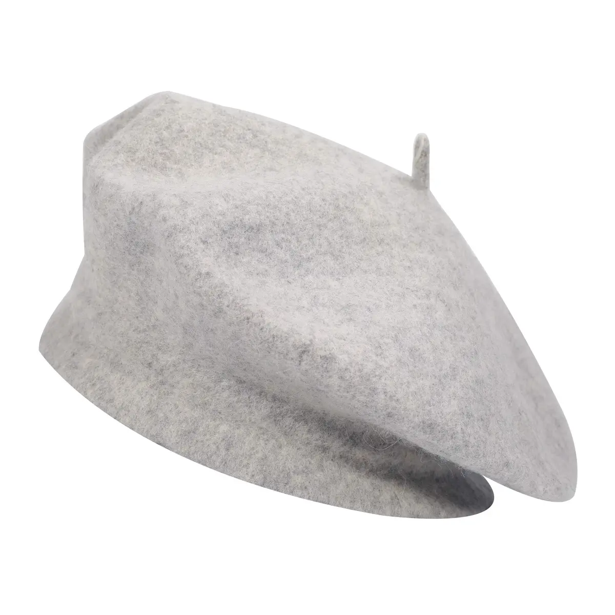 ZLYC Wool Beret Hat Classic Solid Color French Beret for Women (Light Grey) | Warm, Fitted & Stylish - view 4