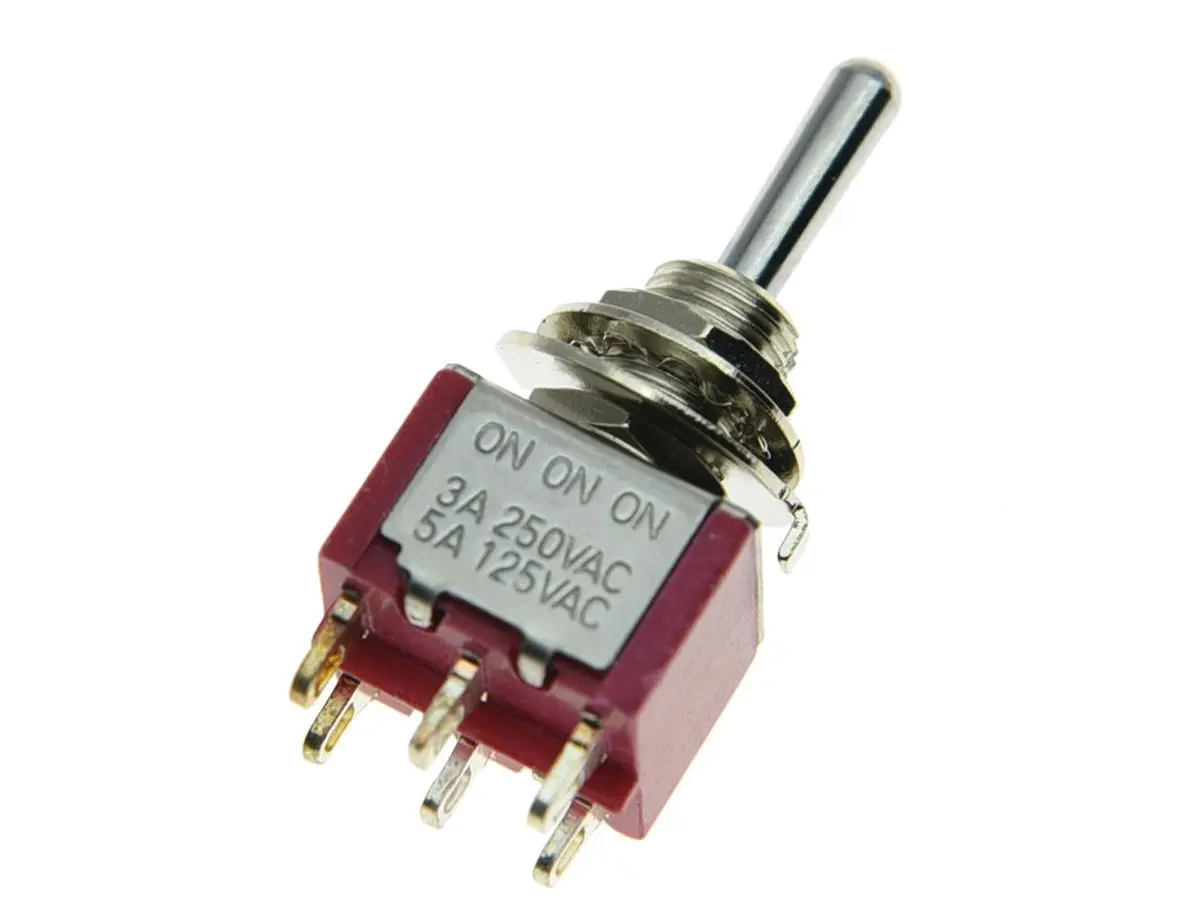 Dopro 3pcs DPDT 6 Pin 3 Way ON/ON/ON Guitar/AMP Mini Toggle Switch Car/Boat | High-Quality Metal, 3A 250VAC - view 2