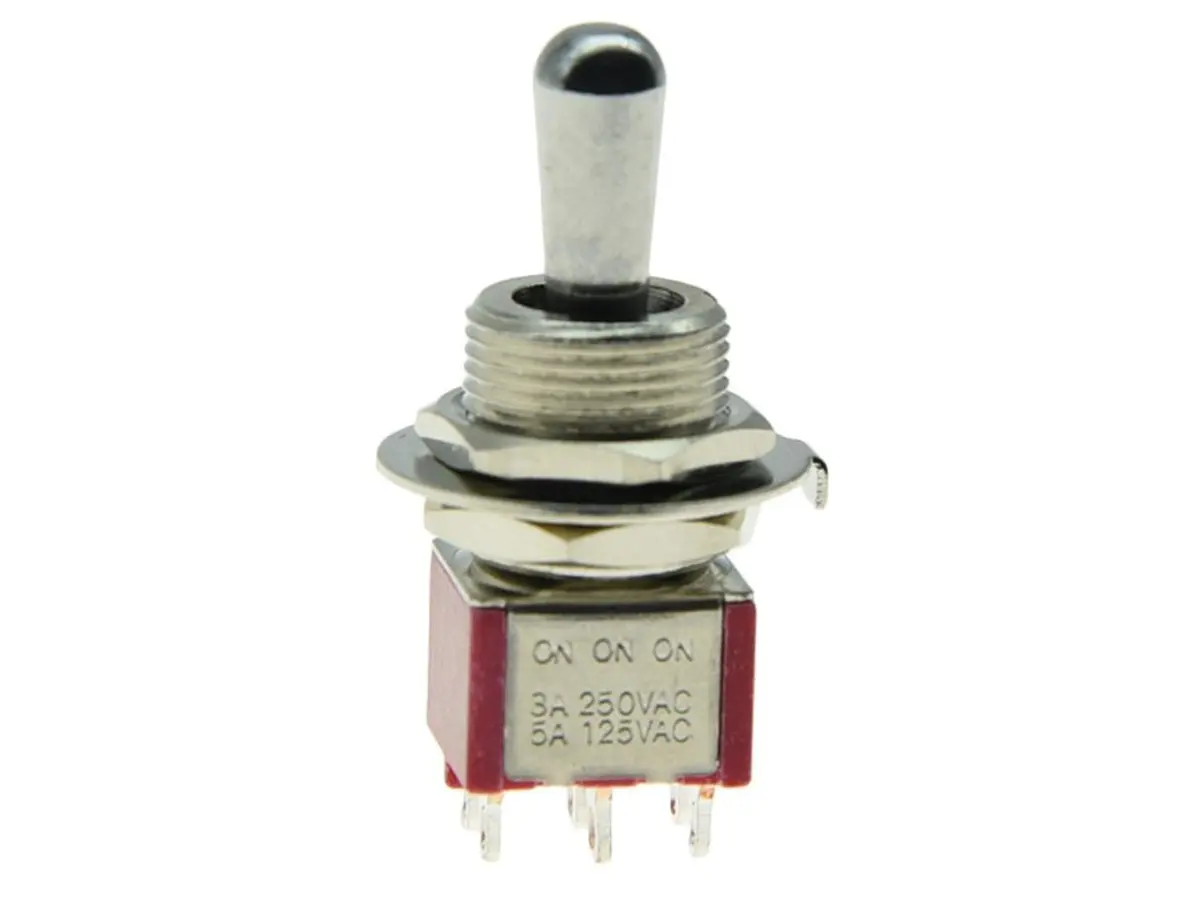 Dopro Fat Bat Toggle Switch 1x | 3 Position ON ON ON Metal Metal 12mm - view 2