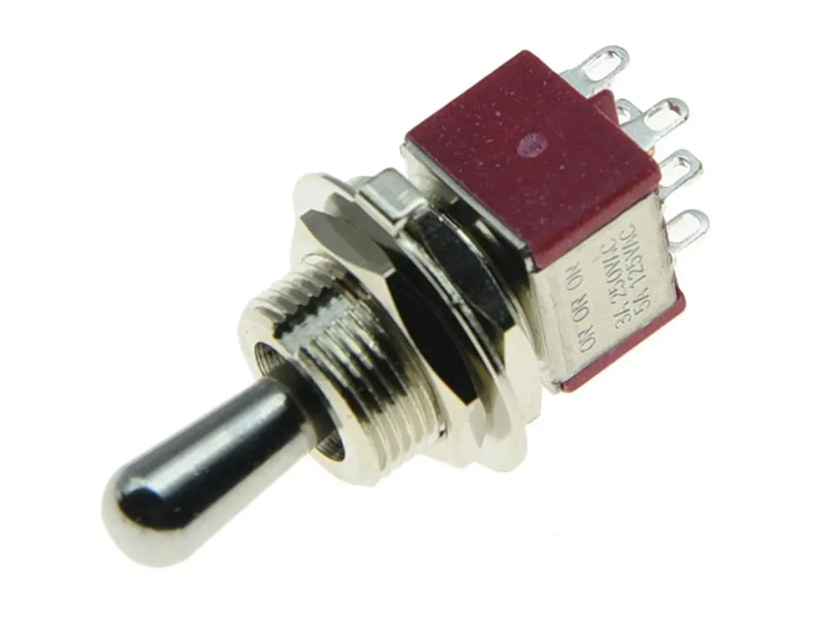 Dopro Fat Bat Toggle Switch 1x | 3 Position ON ON ON Metal Metal 12mm - view 3