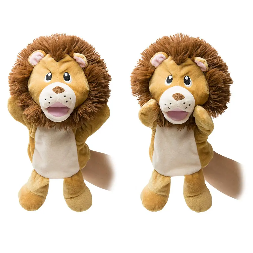 HollyHOME Hand Puppets Lion Plush Animal Zoo Animal Puppets 14 Inches Yellow | Soft, Huggable, for Kids & Adults - view 6