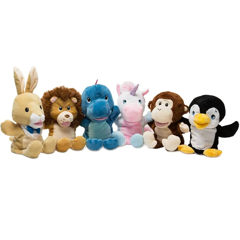 HollyHOME Hand Puppets Lion Plush Animal Zoo Animal Puppets 14 Inches Yellow | Soft, Huggable, for Kids & Adults - view 7