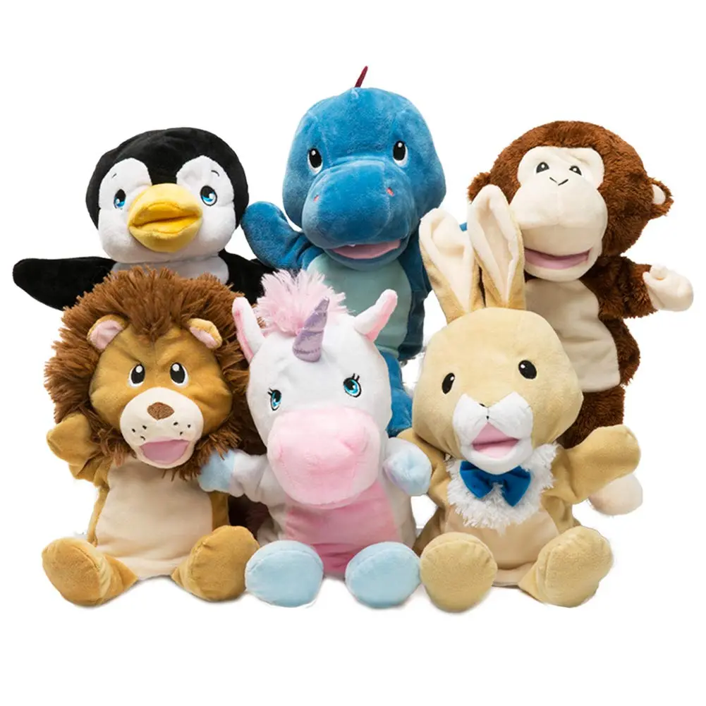 HollyHOME Hand Puppets Lion Plush Animal Zoo Animal Puppets 14 Inches Yellow | Soft, Huggable, for Kids & Adults - view 8