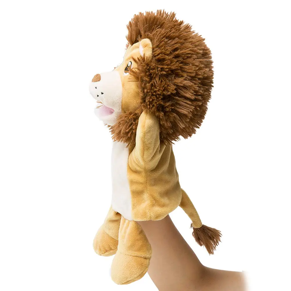 HollyHOME Hand Puppets Lion Plush Animal Zoo Animal Puppets 14 Inches Yellow | Soft, Huggable, for Kids & Adults - view 2