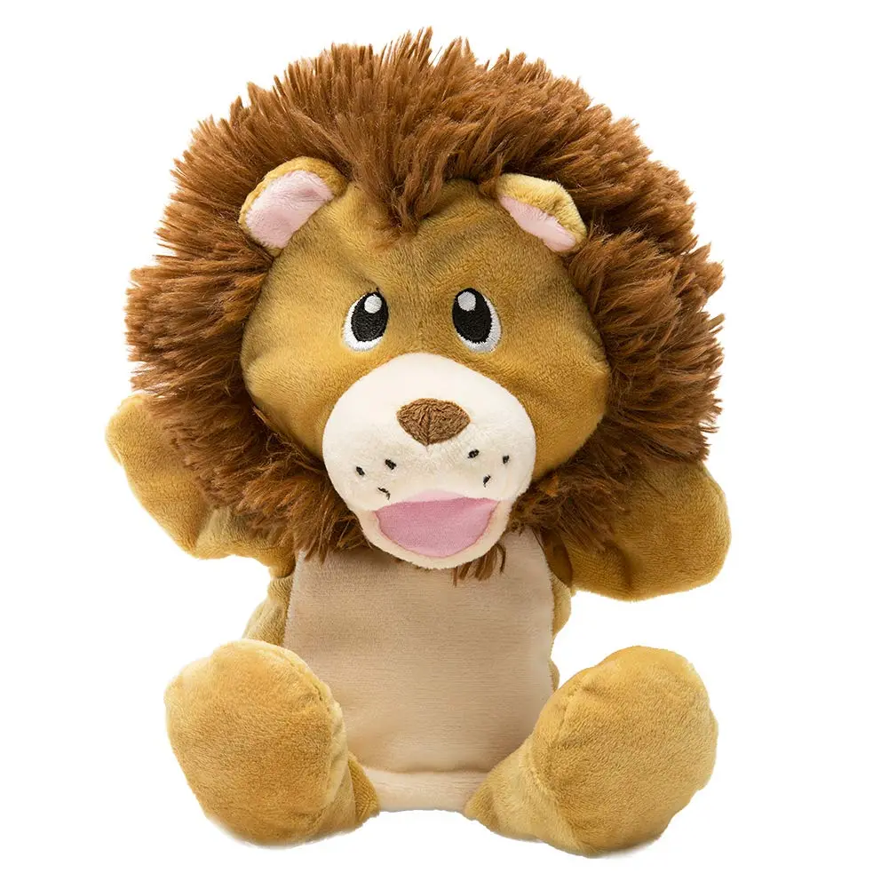 HollyHOME Hand Puppets Lion Plush Animal Zoo Animal Puppets 14 Inches Yellow | Soft, Huggable, for Kids & Adults - view 3