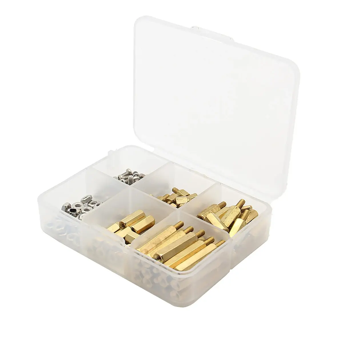 Geekworm M2.5 Brass Hex Spacer/Standoffs Screws Nuts Kit for Raspberry Pi 5/4B/3B+ 100Pcs | Installation Tool with Storage Case - view 6