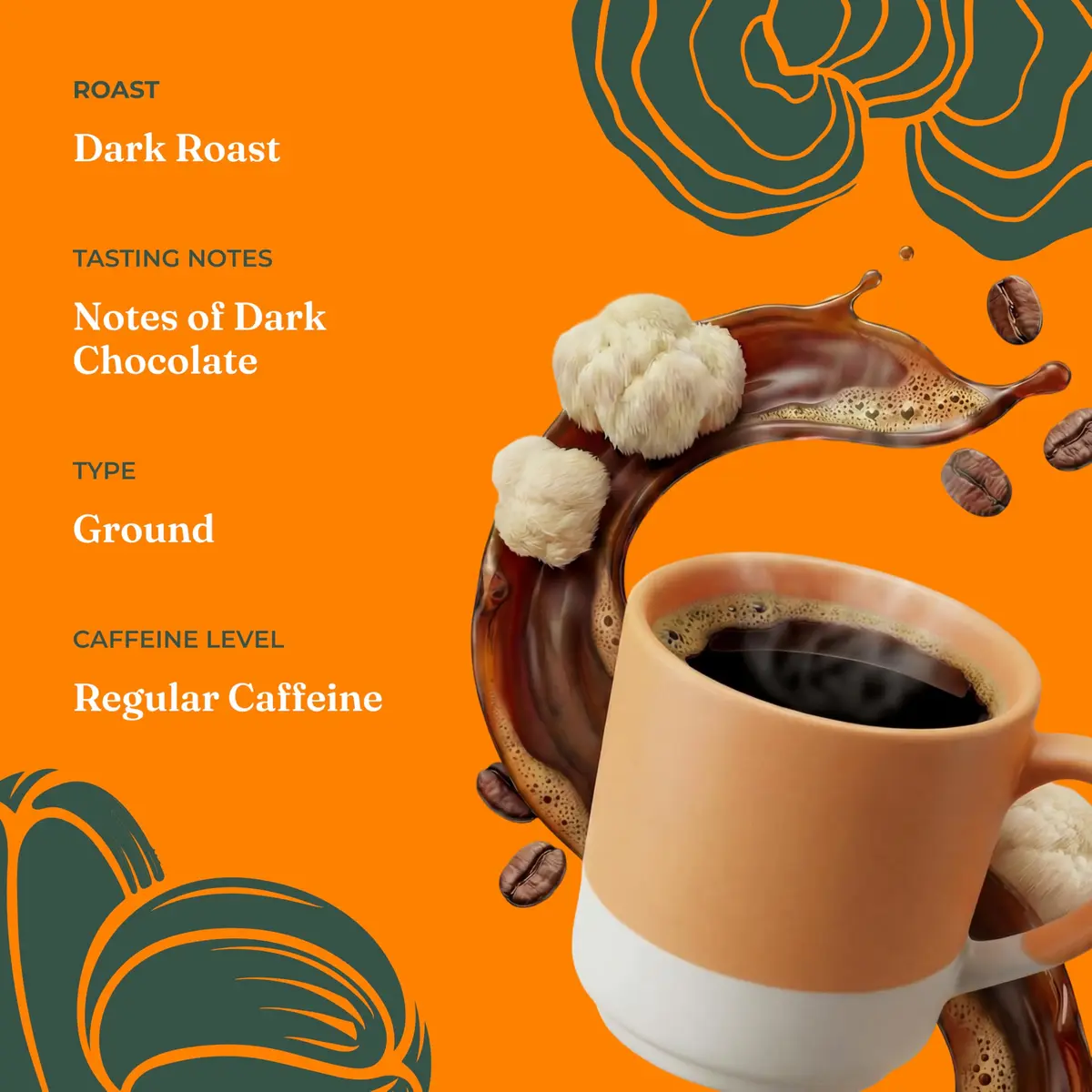 Four Sigmatic Organic Focus Mushroom Ground Coffee Dark Roast with Lion's Mane & Chaga 12oz (340g) | For Mental Clarity & Energy - view 5
