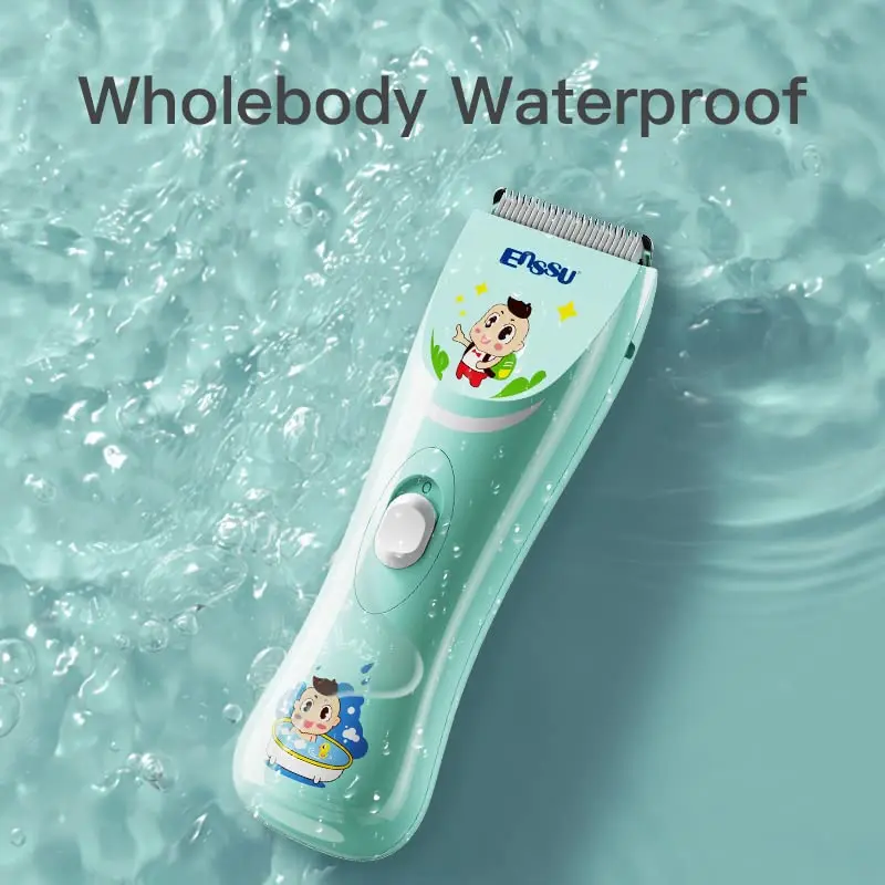 ENSSU Baby Hair Clippers Lower Noise Hair Clippers for Kids/Children, Light Green, 3mm-12mm - view 2