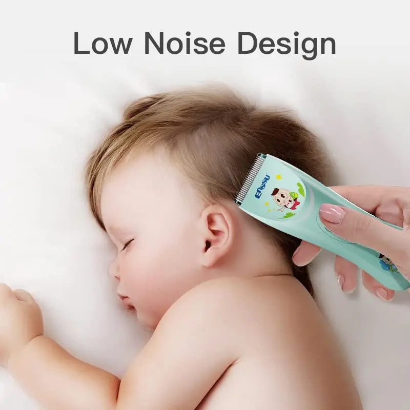ENSSU Baby Hair Clippers Lower Noise Hair Clippers for Kids/Children, Light Green, 3mm-12mm - view 4