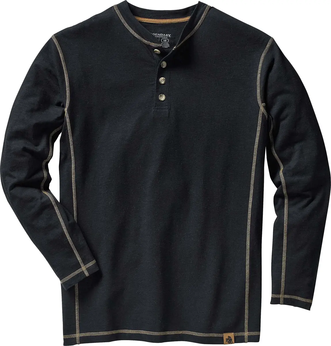 Legendary Whitetails Mens Henley Long Sleeve Casual Fit Shirt | Soft Cotton & Polyester Blend, Rugged Style, True to Size (70-120 chars) - main product image