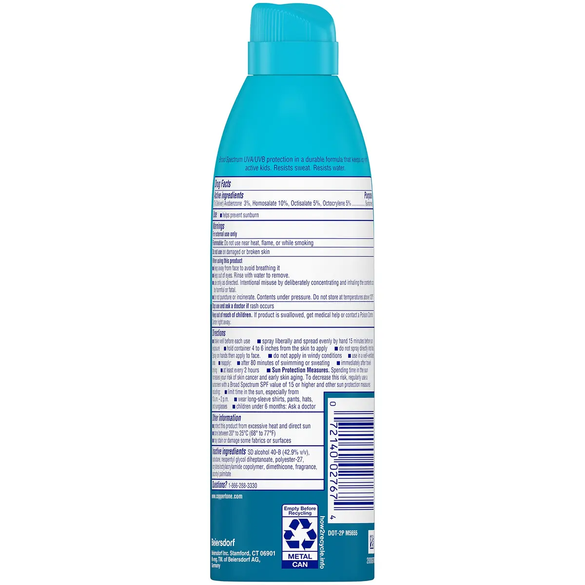 Coppertone Kids Continuous Sunscreen Spray SPF 50 | Water Resistant, 5.5 Oz, Pediatrician Recommended - view 7
