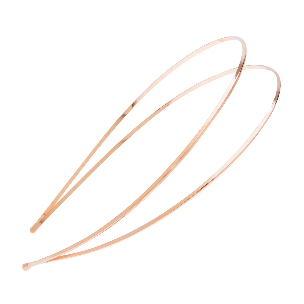 L. Erickson Metal Double Headband - Rose Gold | Non-Slip Fit, Comfortable All-Day Wear - main product image