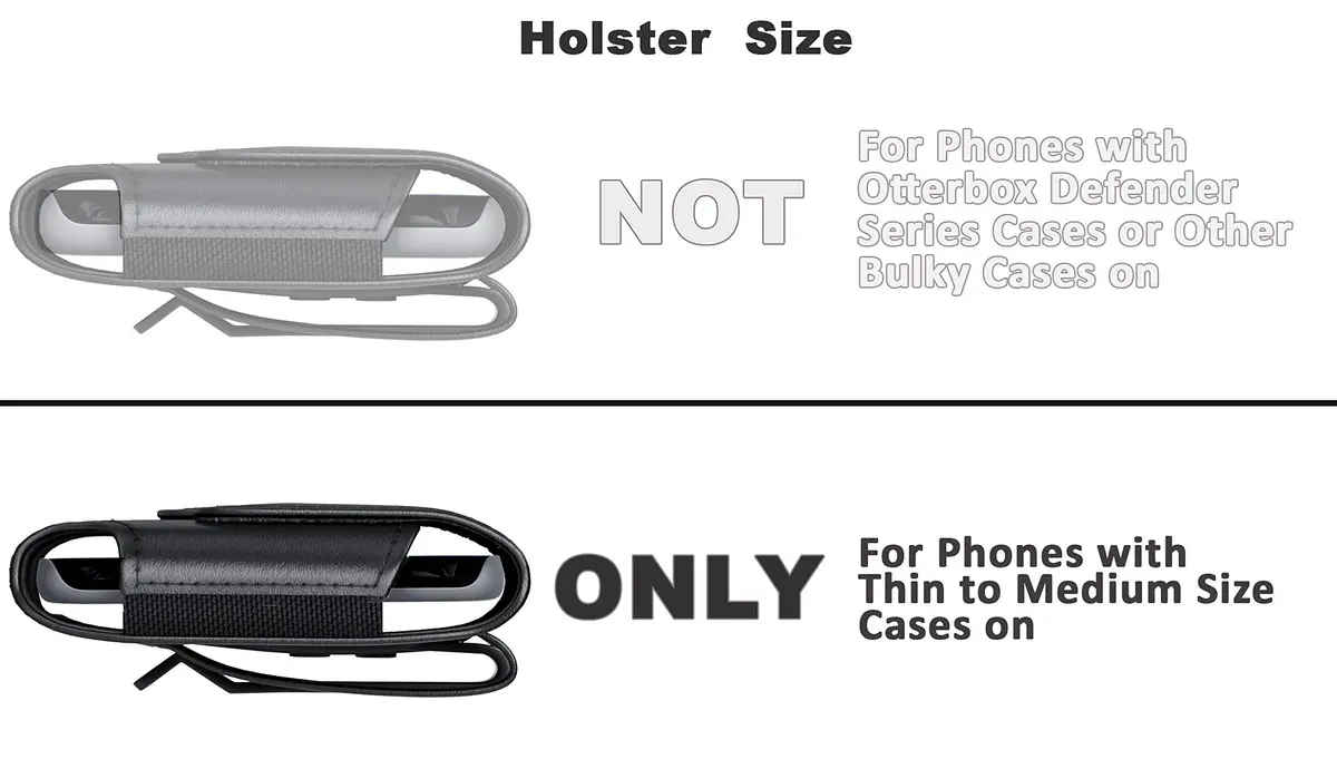 DeBin Holster for iPhone 17 17 Pro 16 16e 15 14 13 Galaxy S25 S24 S23 | Fits Phones with Otterbox Commuter Case On - view 5