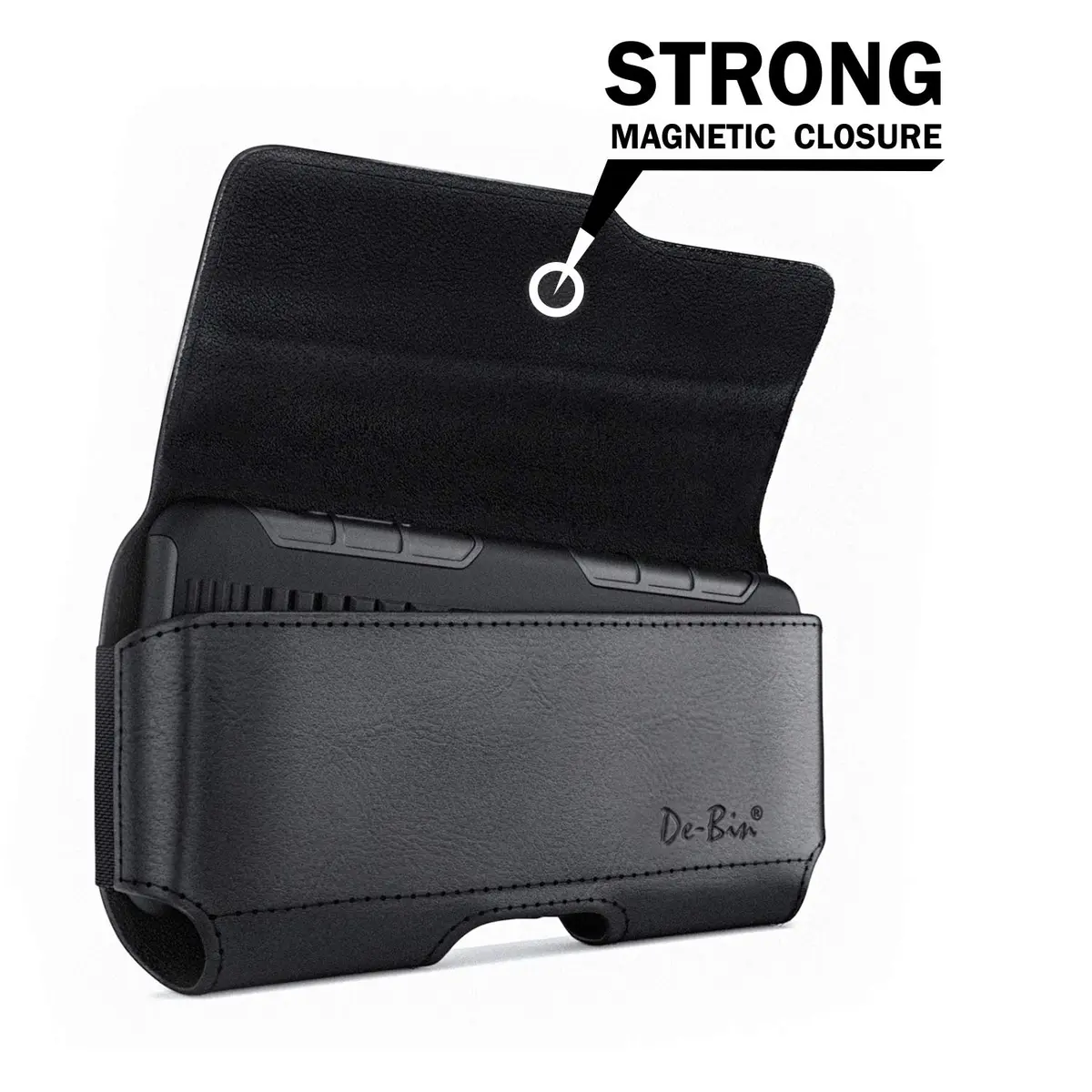 DeBin Holster for iPhone 17 17 Pro 16 16e 15 14 13 Galaxy S25 S24 S23 | Fits Phones with Otterbox Commuter Case On - view 2