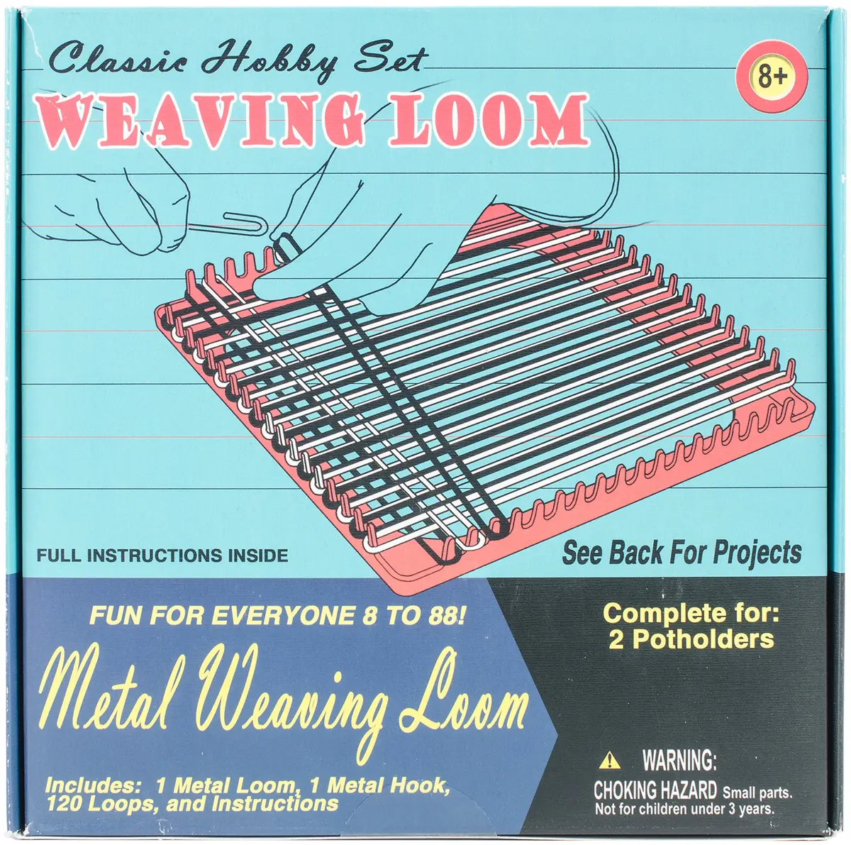 Pepperell Weaving Loom Retro Craft Kit, Red, 1 Count | Complete DIY Art & Craft Kit for All Ages - main product image