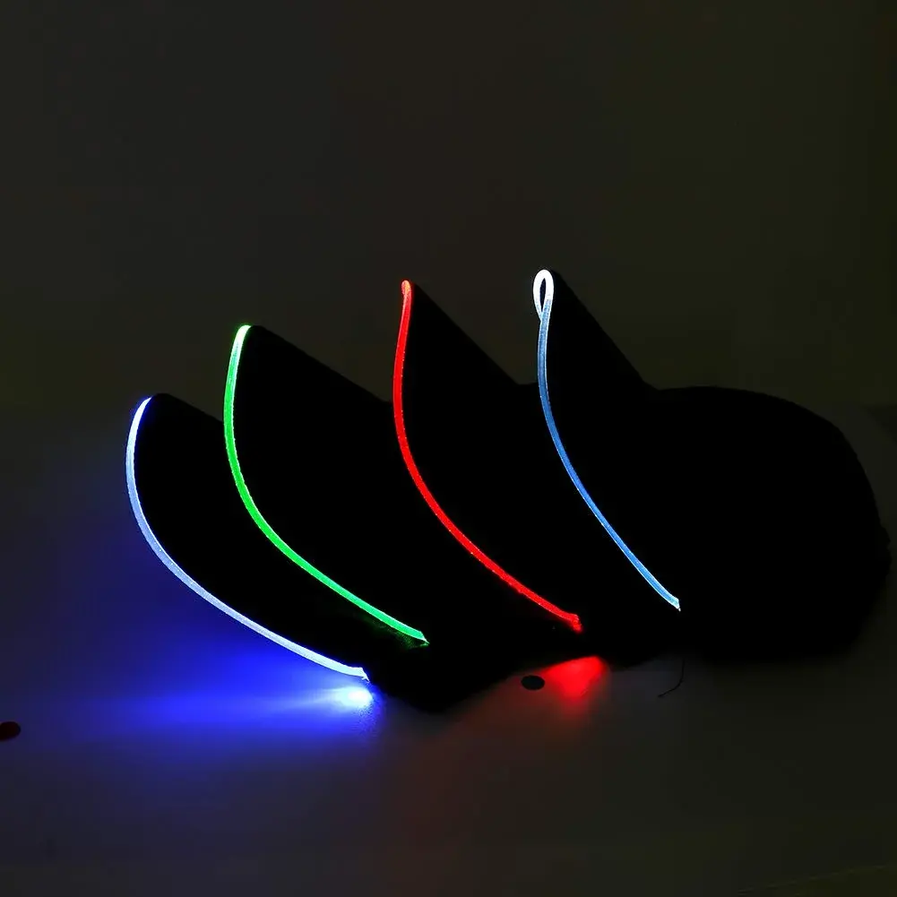 JIGUOOR LED Baseball Cap with Light Up Feature, Blue, 1 Unit | Adjustable Cotton Cap for Night Events - view 2