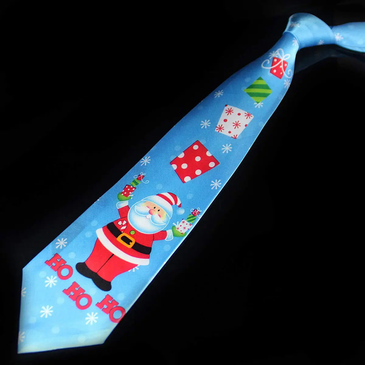 JEMYGINS Santa Claus Snowman Snowflake Christmas Necktie Set | Festive Holiday Design, 4 Pack, Polyester (3.65" x 55.4") - view 5