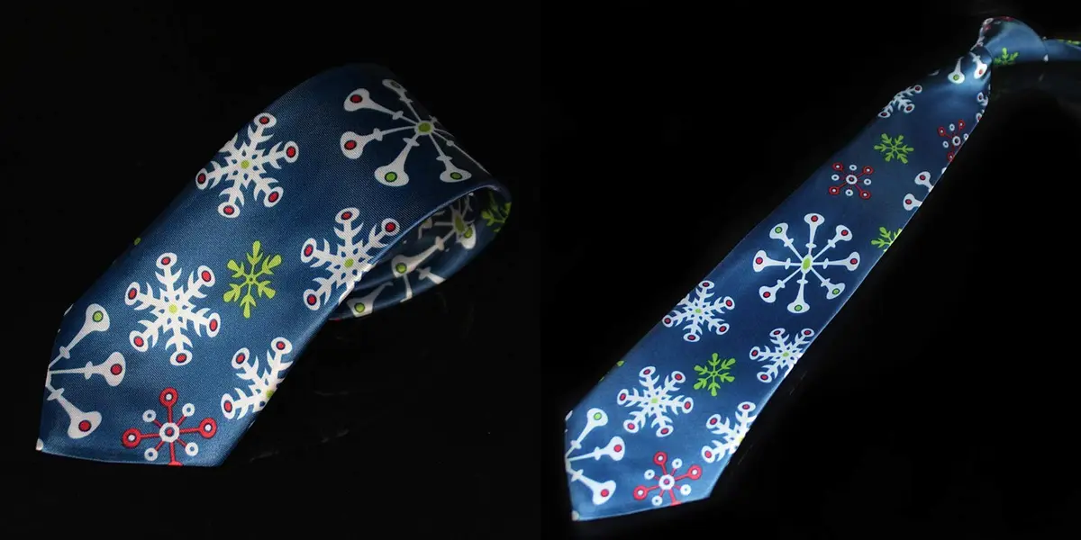 JEMYGINS Santa Claus Snowman Snowflake Christmas Necktie Set | Festive Holiday Design, 4 Pack, Polyester (3.65" x 55.4") - view 6