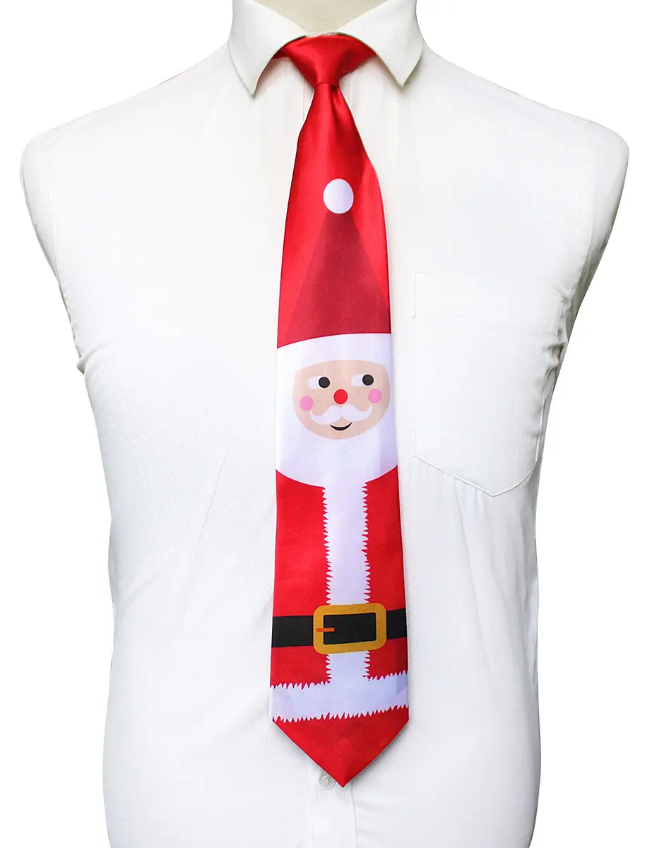 JEMYGINS Santa Claus Snowman Snowflake Christmas Necktie Set | Festive Holiday Design, 4 Pack, Polyester (3.65" x 55.4") - view 2