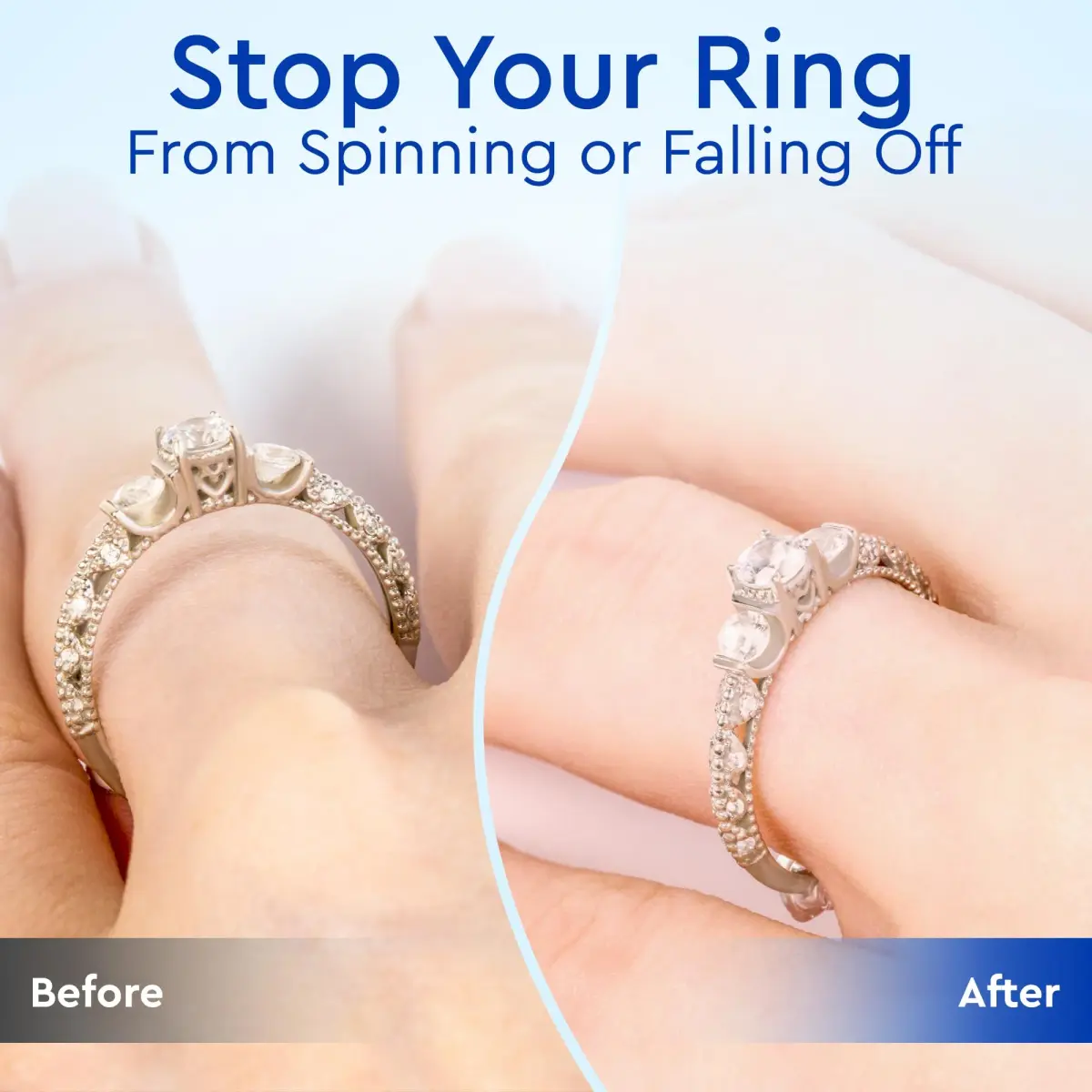 5 STARS UNITED Ring Sizer Adjuster 12 Pack Clear | Invisible Design for Loose Rings - view 5