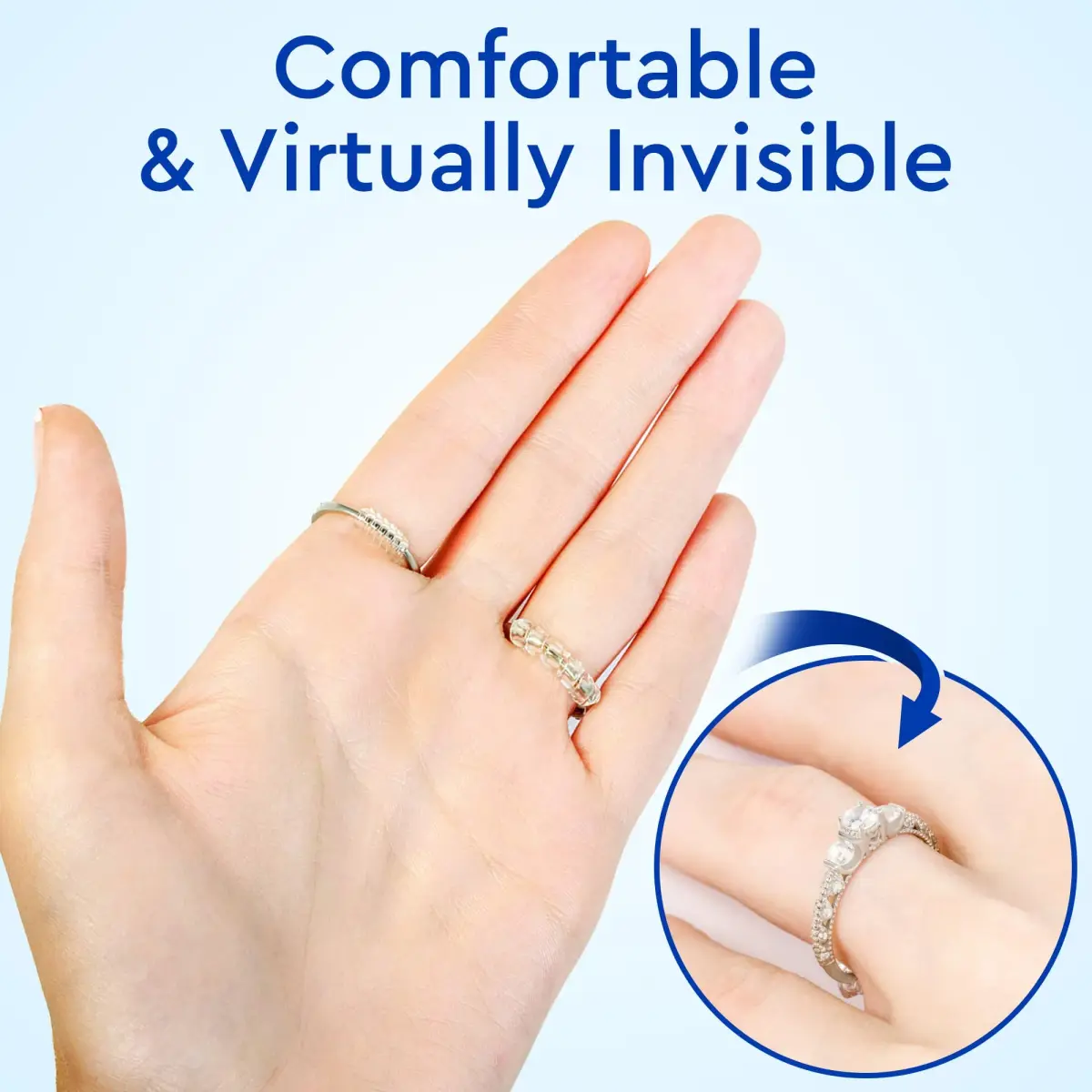 5 STARS UNITED Ring Sizer Adjuster 12 Pack Clear | Invisible Design for Loose Rings - view 6
