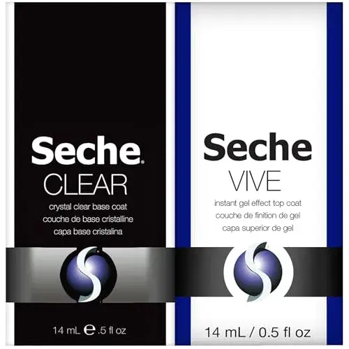 Seche Clear Vive Duo Pack Nail Polish Set 2x14ml (0.5 Fl Oz) | Long-Lasting High Shine - main product image