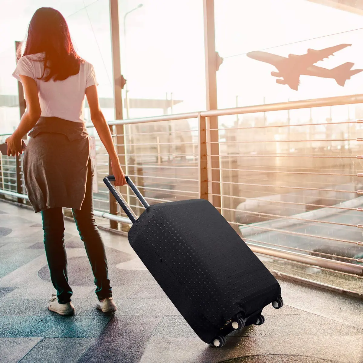 7-Mi Travel Luggage Cover Protector 19-21 Inch | Washable, Anti-scratch Suitcase Cover - view 6