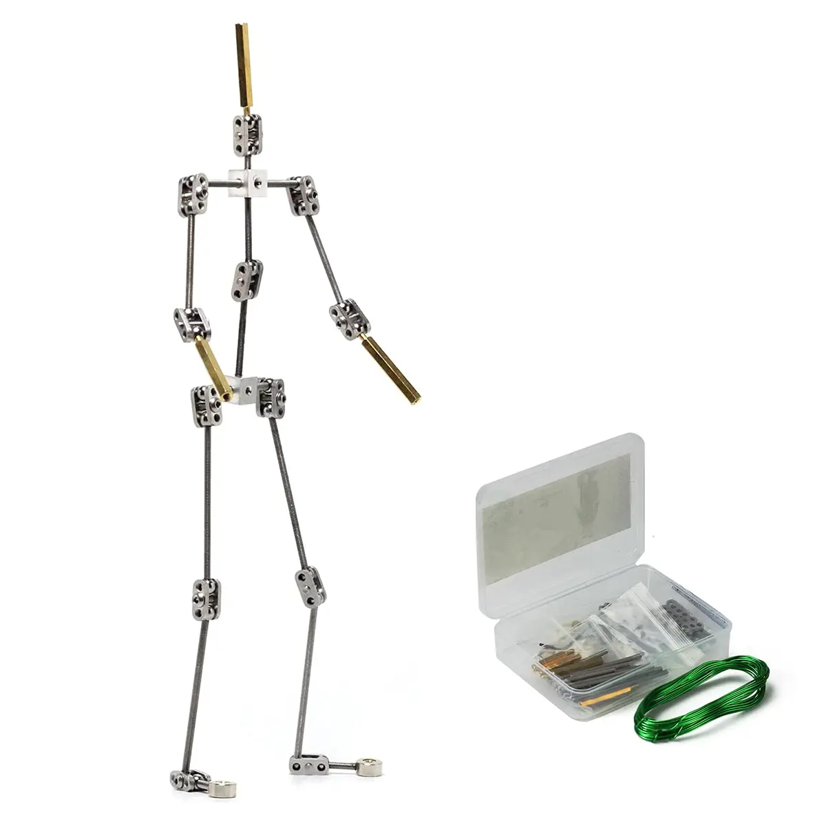 HNK Stop Motion Armature Kit 280 mm (11 inches) | Metal Puppet Figure for Character Design Creation - main product image
