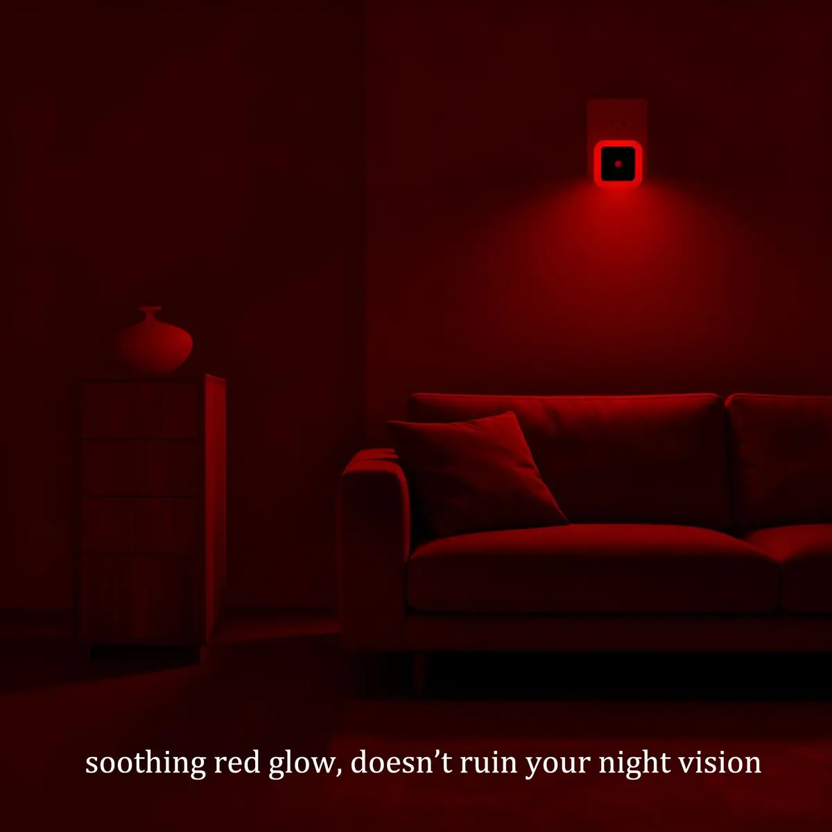 Elsent 4 Pack Plug-in Red LED Night Lights for Sleeping | Auto Light Sensor, Dusk-to-Dawn - view 2