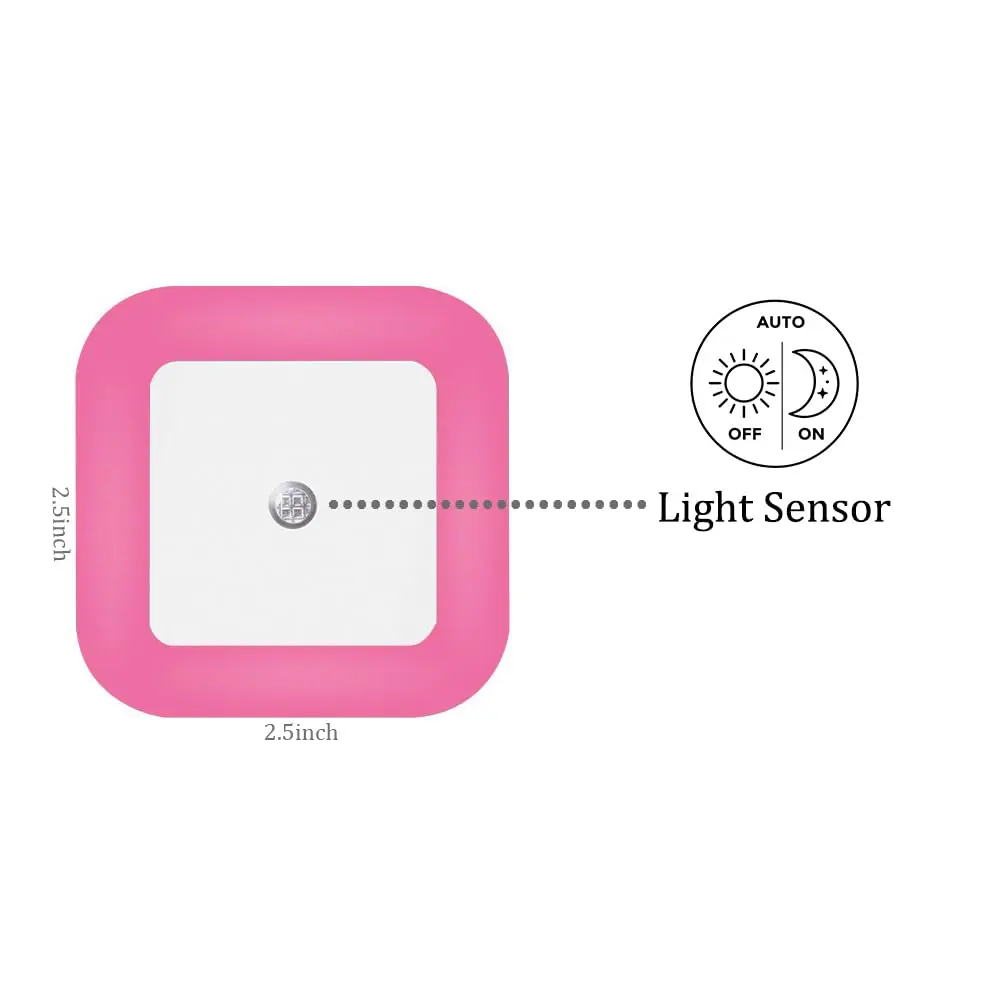 Elsent 4 Pack Plug-in Red LED Night Lights for Sleeping | Auto Light Sensor, Dusk-to-Dawn - view 4