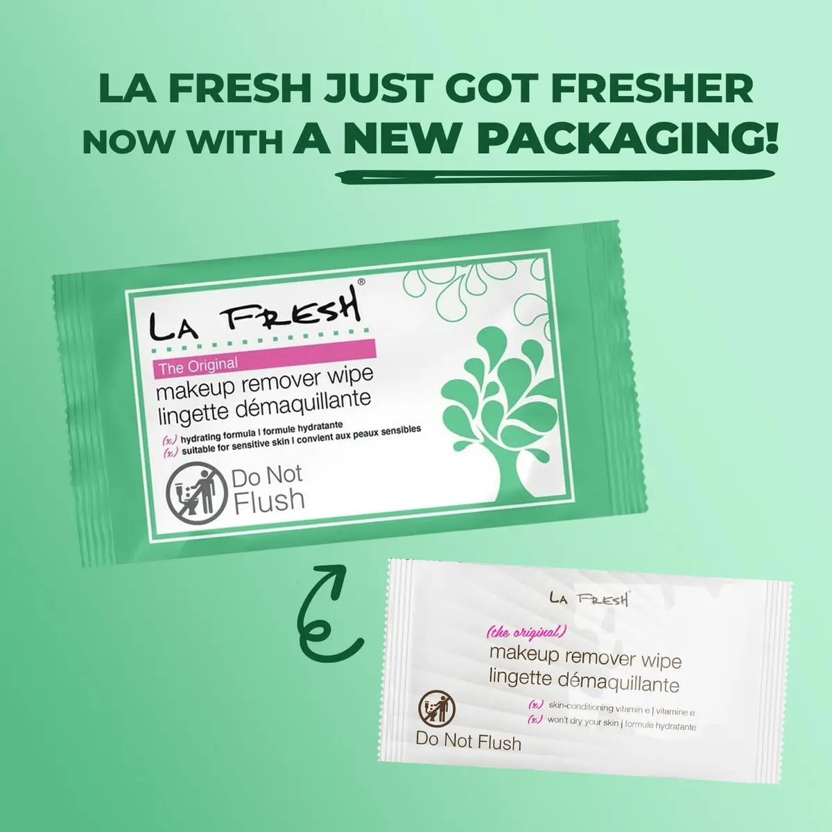 LA Fresh Makeup Remover Wipes With Vitamin E, 200 Count | Biodegradable Face Wipes for All Skin Types - view 8