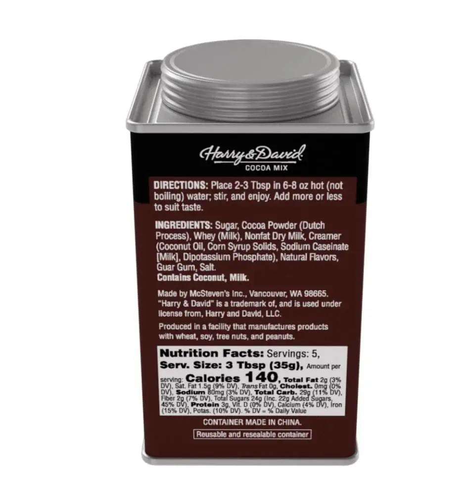 McSteven's Dark Double Chocolate Cocoa Mix 6.25 Oz | Premium Gourmet Hot Chocolate - view 2