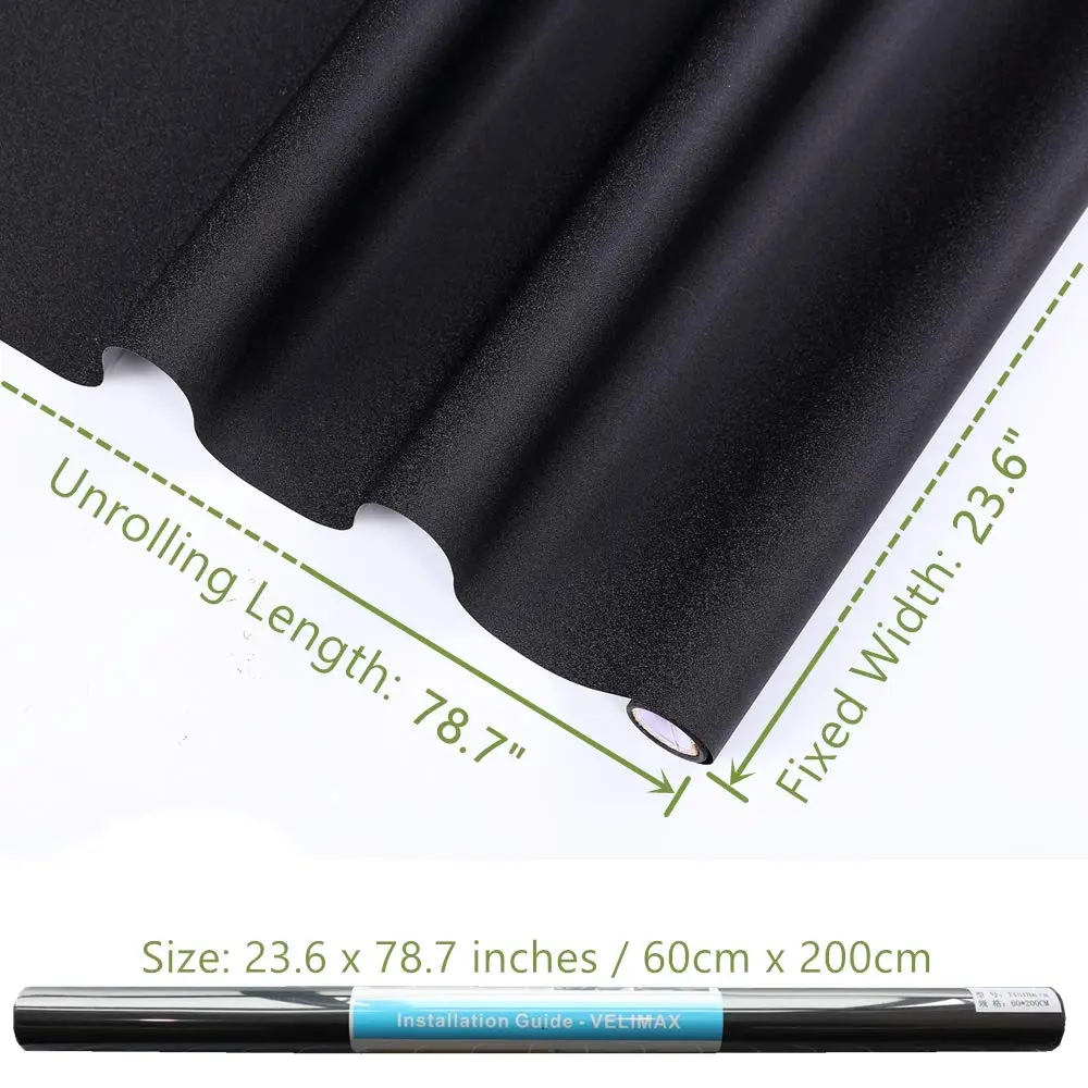 VELIMAX Total Blackout Window Film 60cm x 200cm | Blocks 99% Light, Reusable Static Cling - view 7