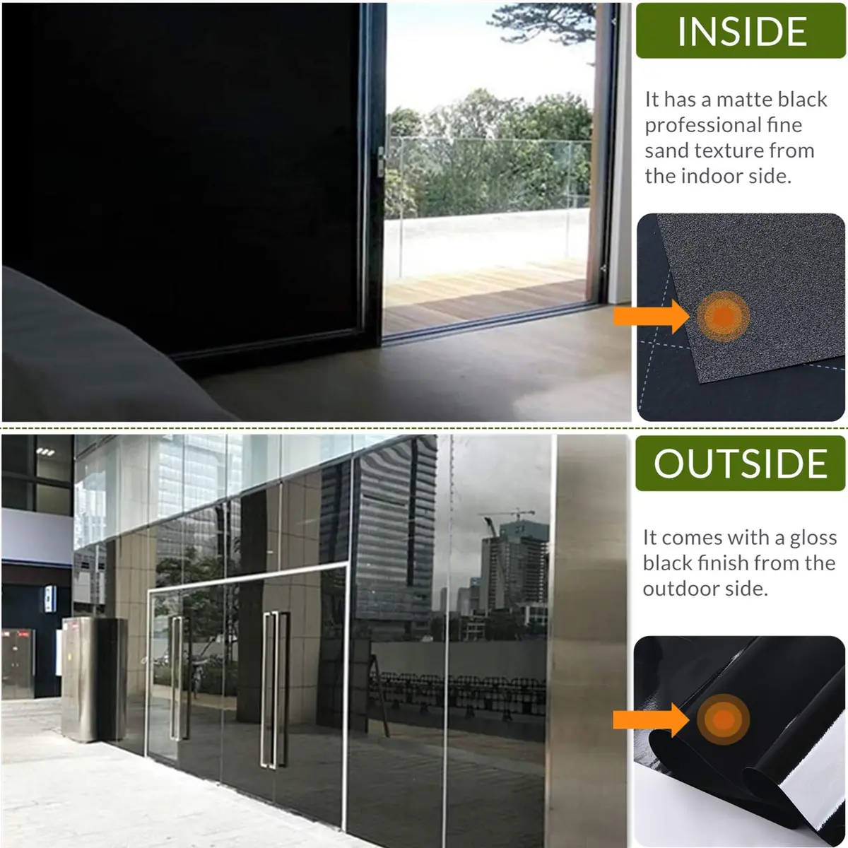 VELIMAX Total Blackout Window Film 60cm x 200cm | Blocks 99% Light, Reusable Static Cling - view 4