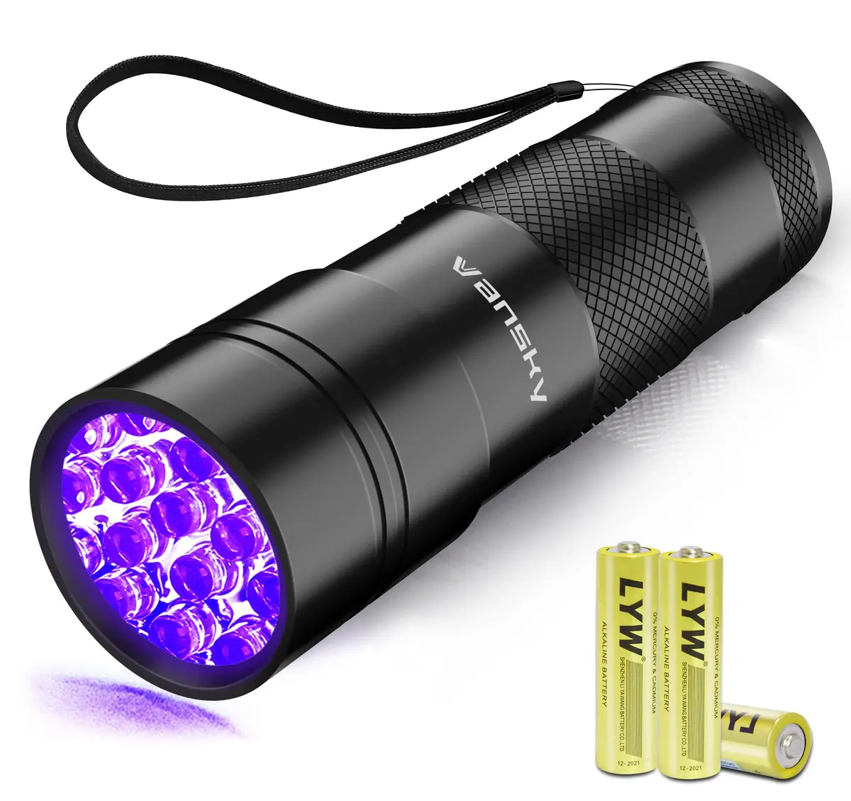Vansky UV Light 395nm Blacklight Flashlight | Pet Urine Detection & Invisible Stain Finder - main product image