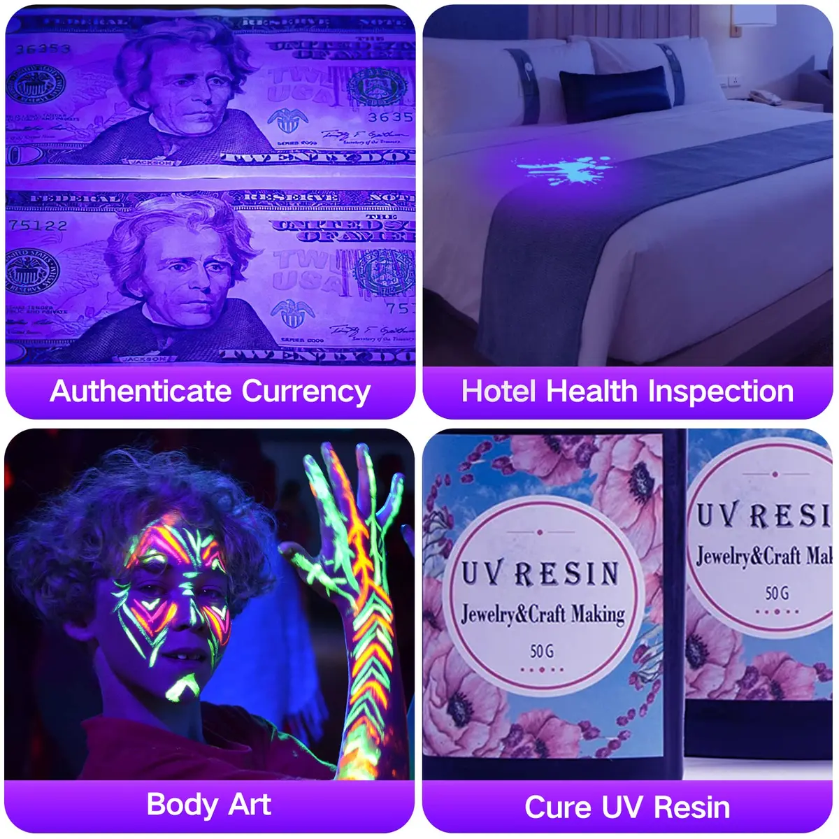Vansky UV Light 395nm Blacklight Flashlight | Pet Urine Detection & Invisible Stain Finder - view 9